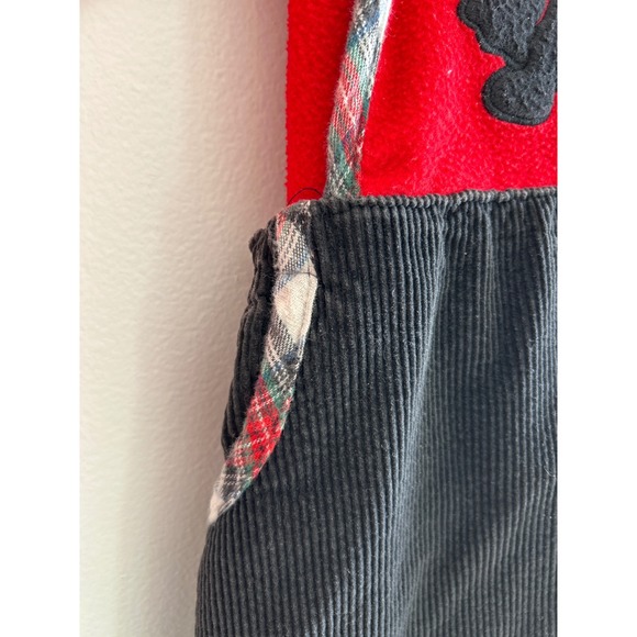 Pattycakes Vintage Girls Red Fleece Top Black Cord Scottie Jumper Beret Set 6 - Picture 3 of 9